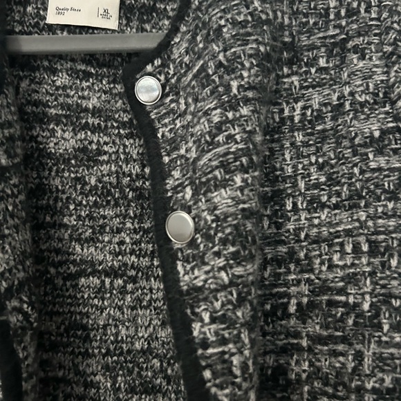 Abercrombie & Fitch Black and Gray Blazer Jacket Size XL - Picture 4 of 5